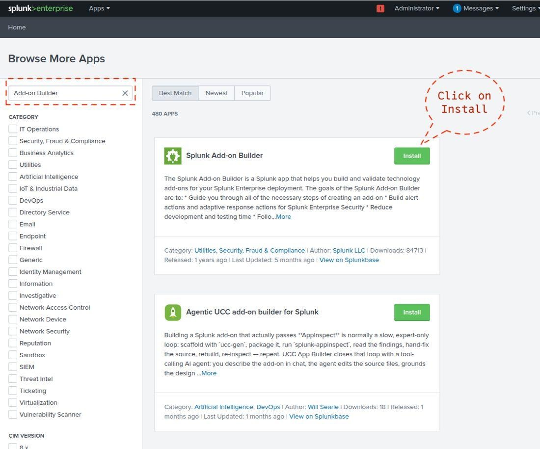 Search for Add-on Builder and click Install