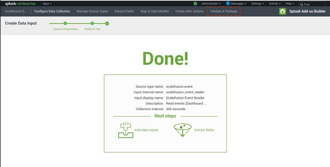 The “Done!” summary screen