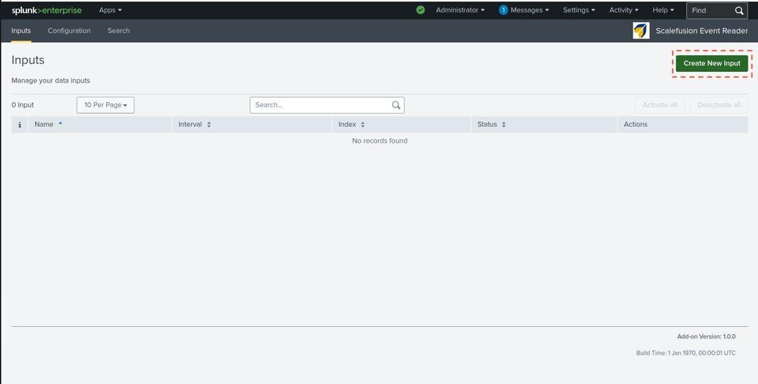 Click “Create New Input”