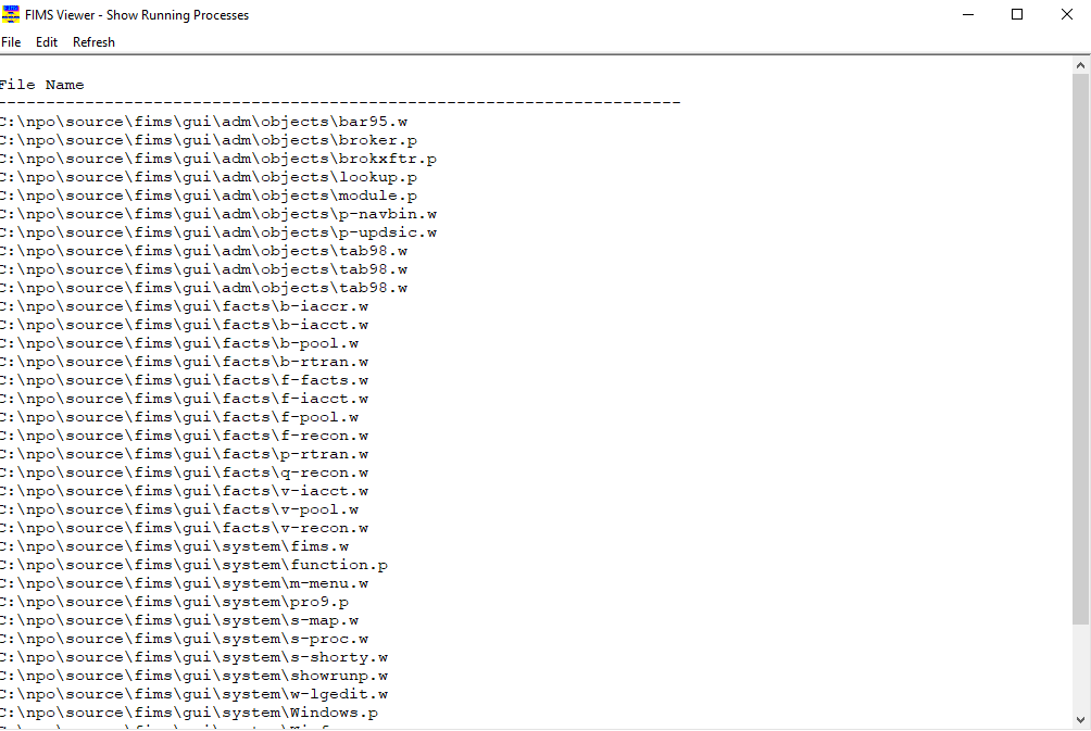 Show Running Processes