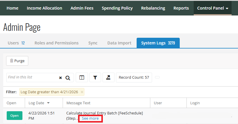 System Logs