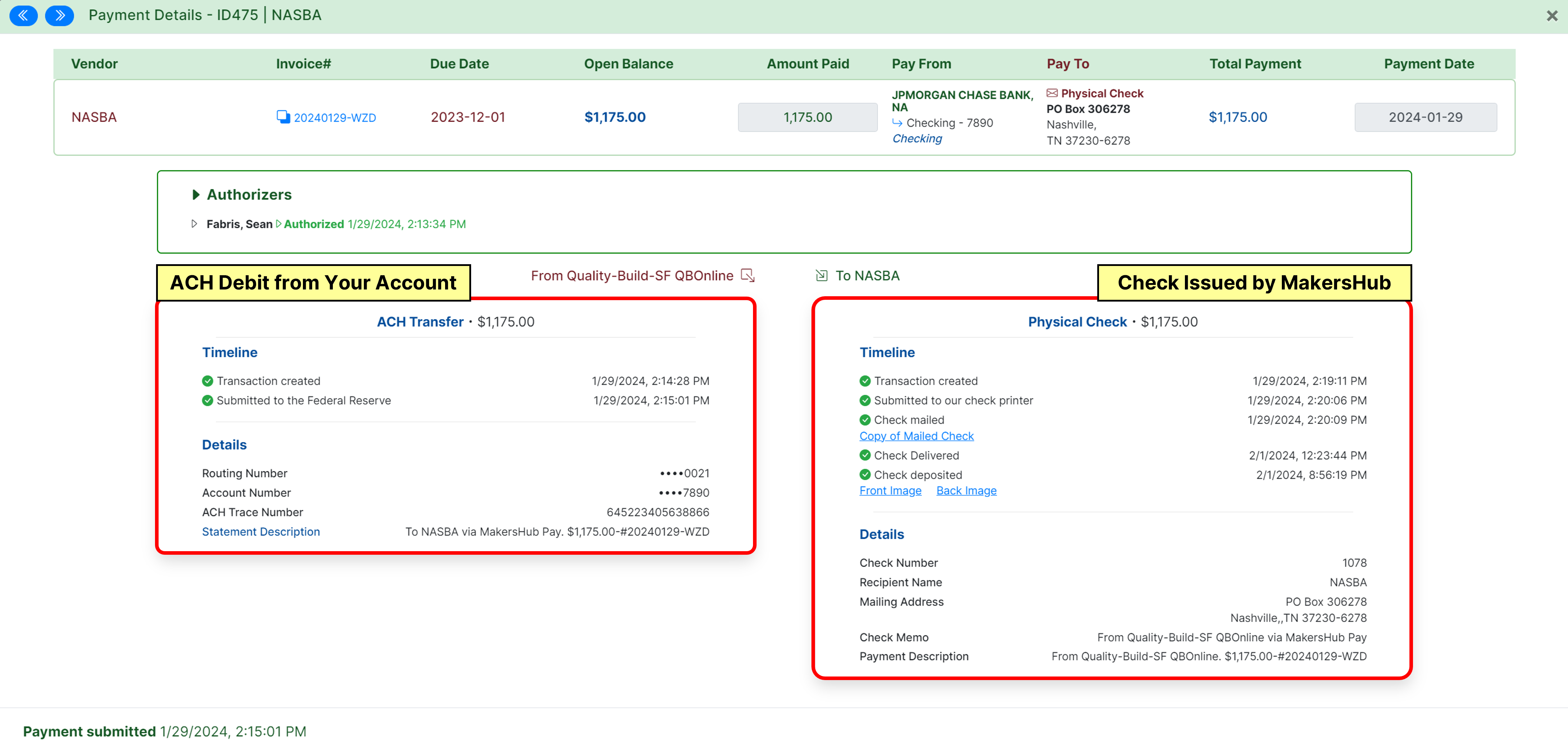 ACH Transaction