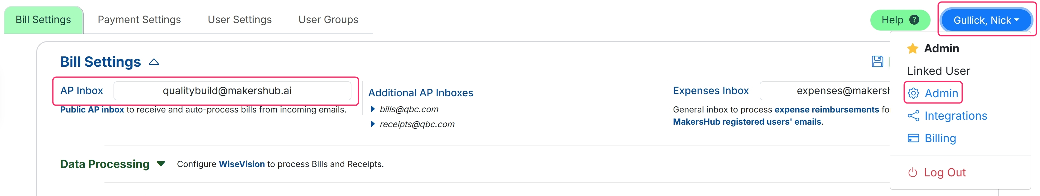 Locating Your AP Inbox