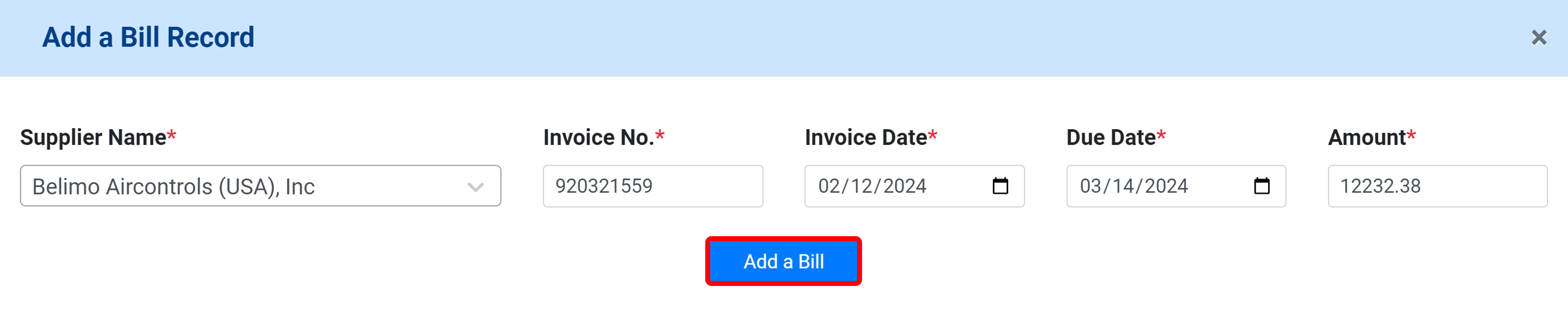 Add a Bill