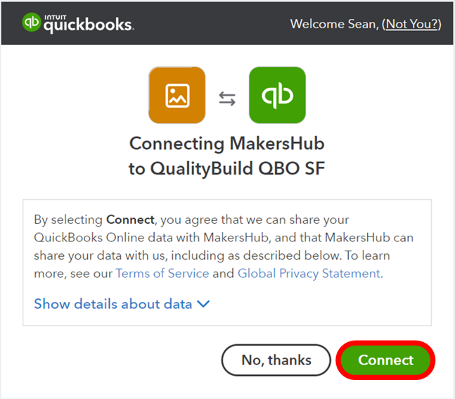 Integrating with QuickBooks Online
