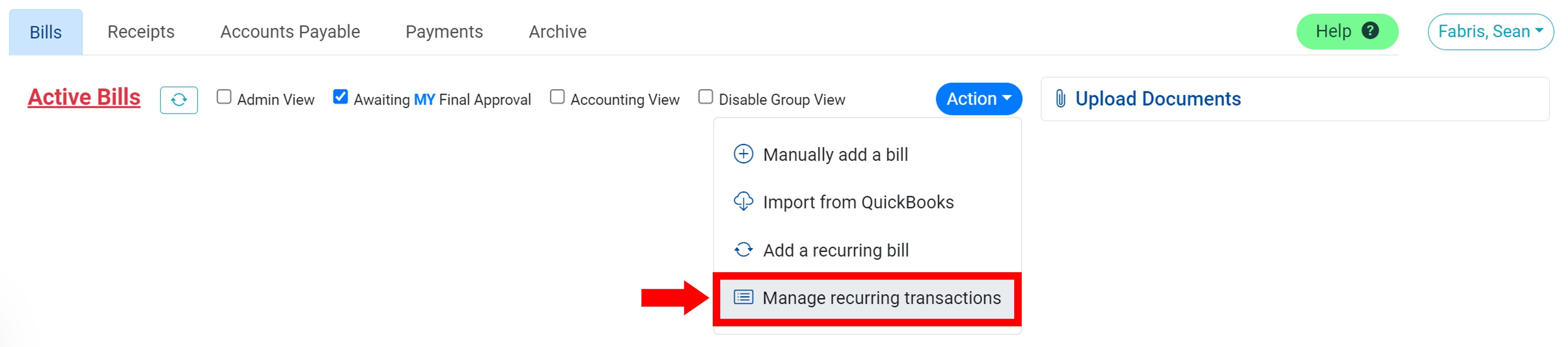 Add Recurring Bills