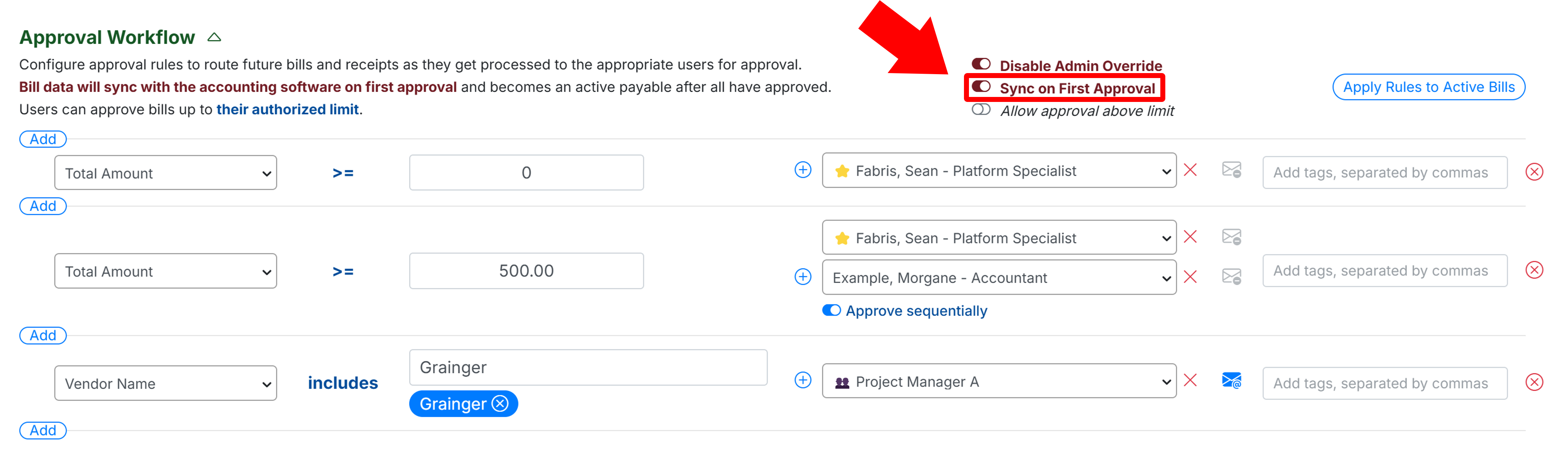 Create a Bill from a Purchase Order