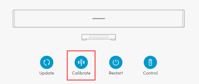 Screenshot showing the HDL310 calibrate button.