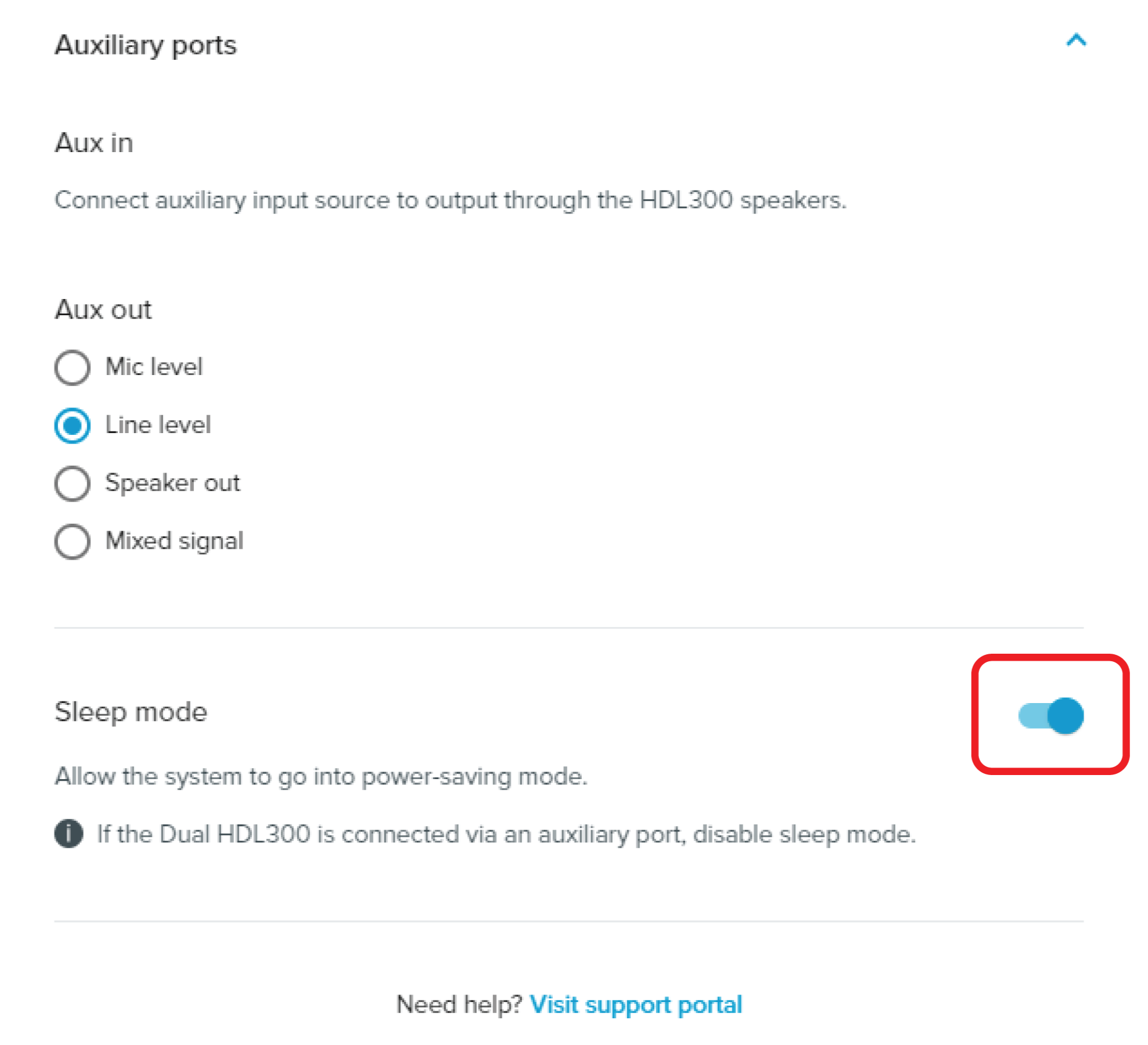 Dual HDL300 sleep mode toggle