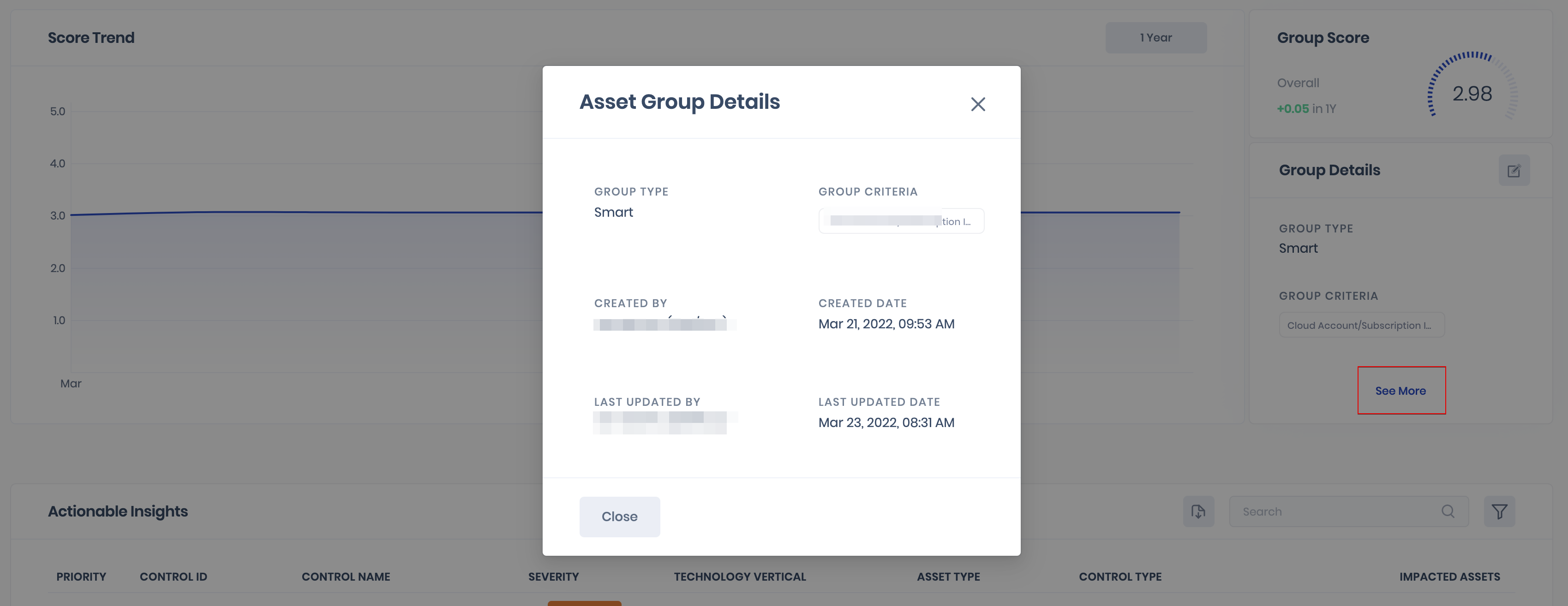 Asset Group Details See more