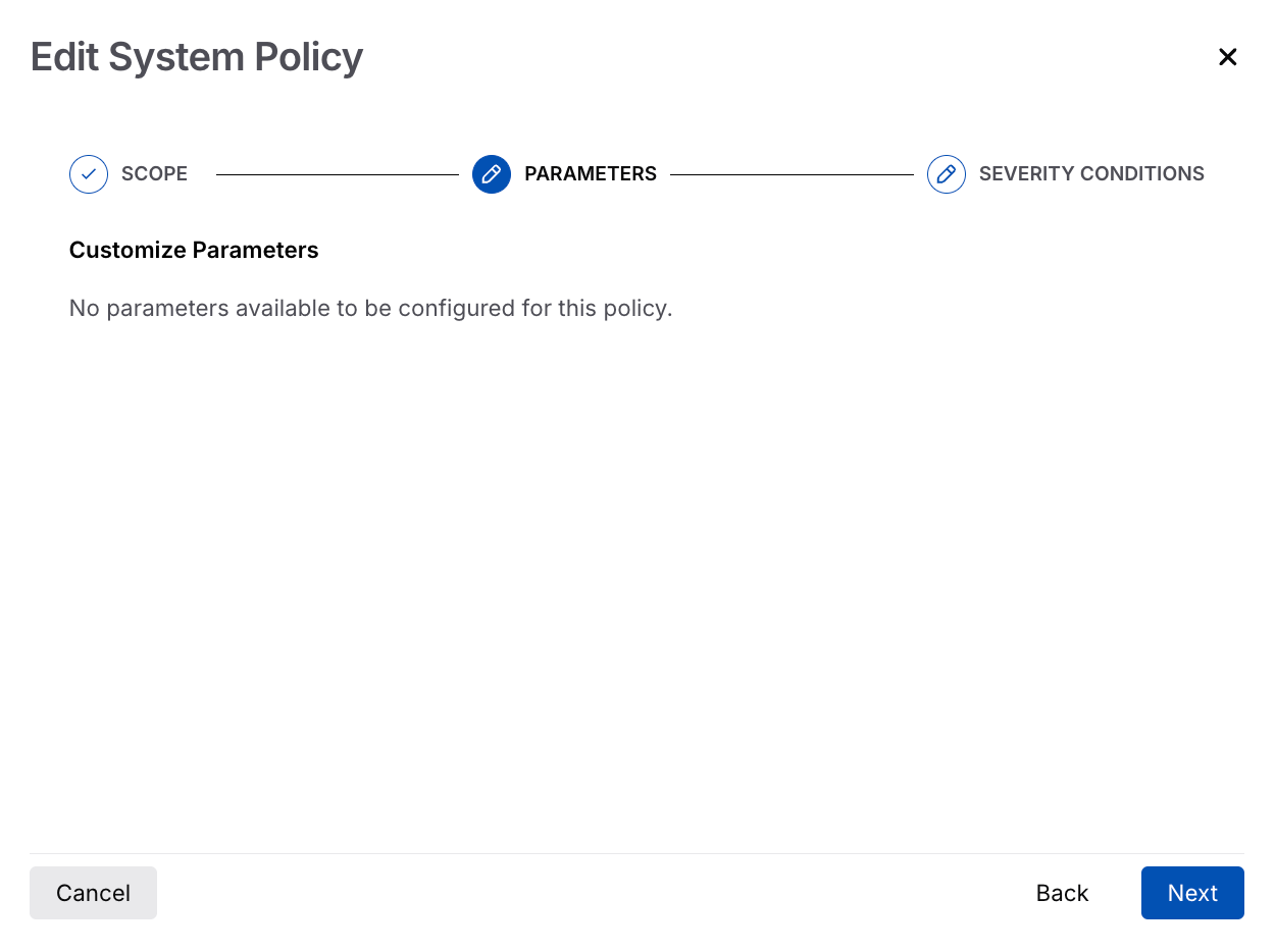 Edit Policy Parameters