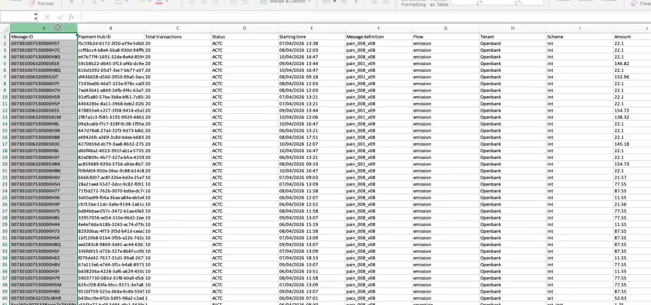 Reviewing Exported Data
