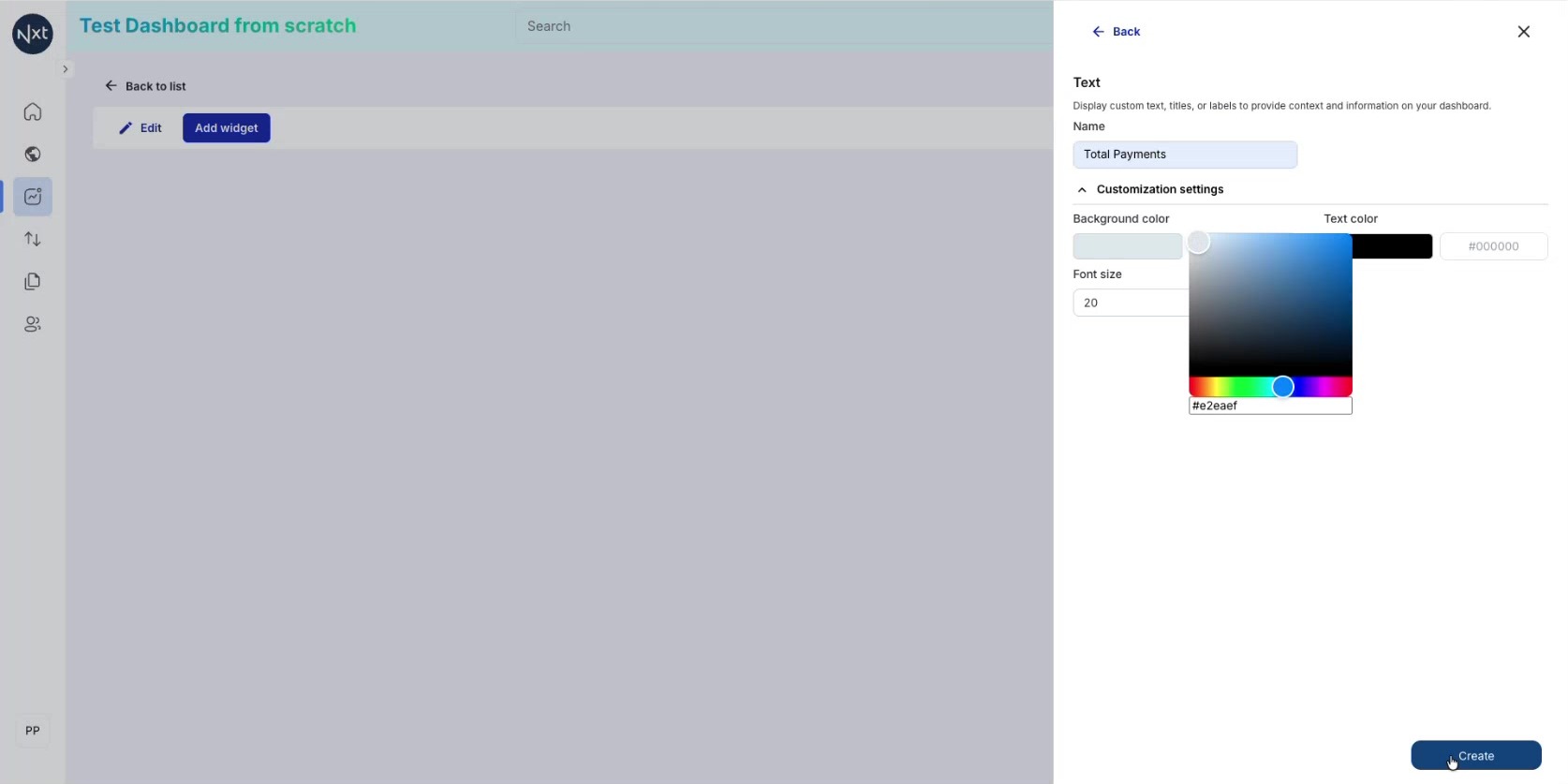 Customize Text Widget Colors