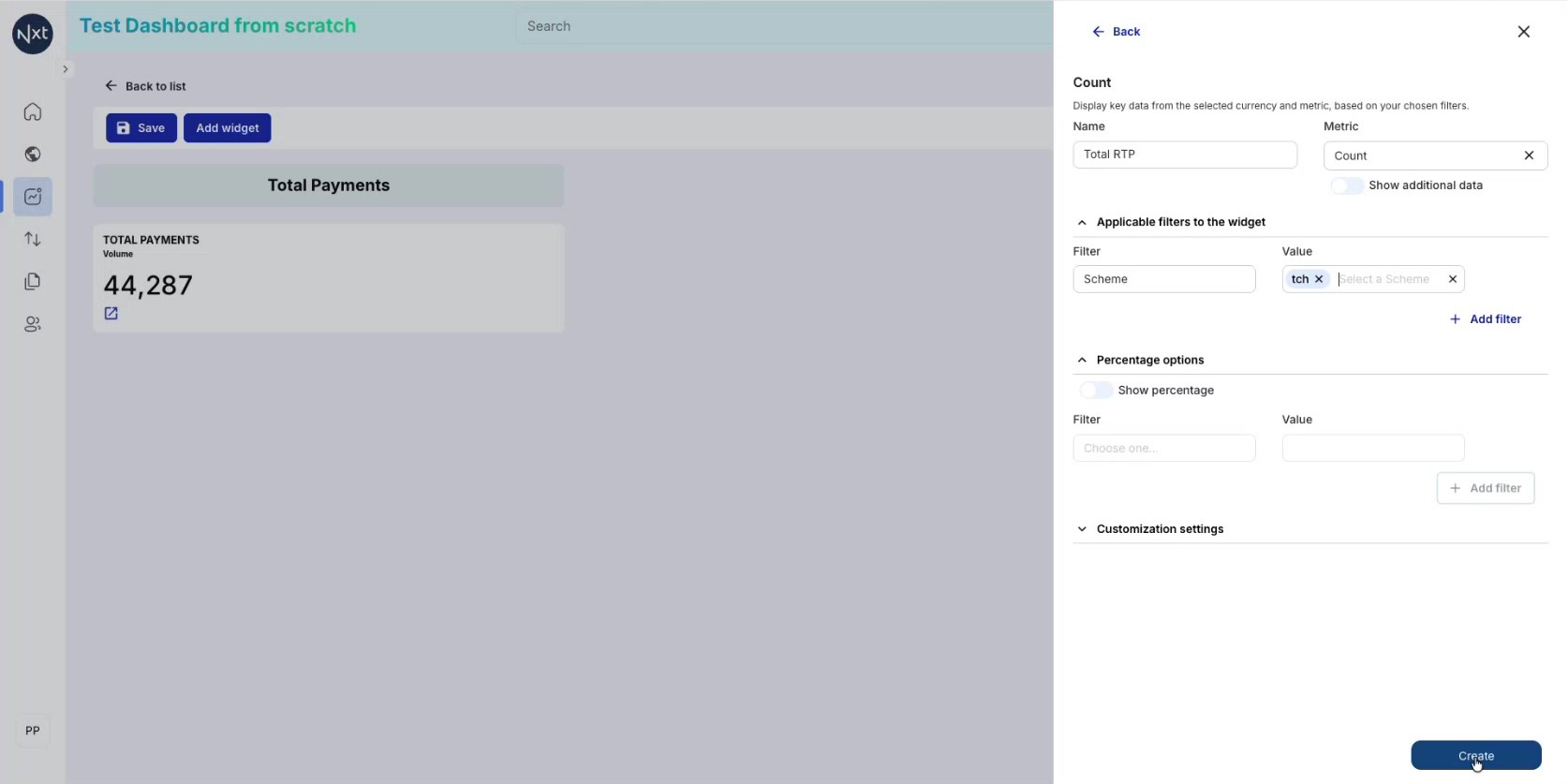 Add a Filtered Count Widget