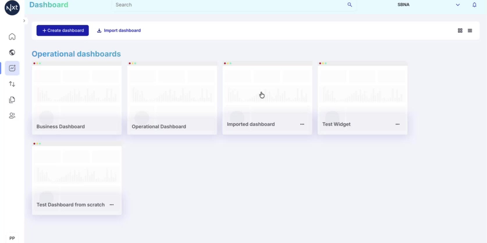 Imported Dashboard Available
