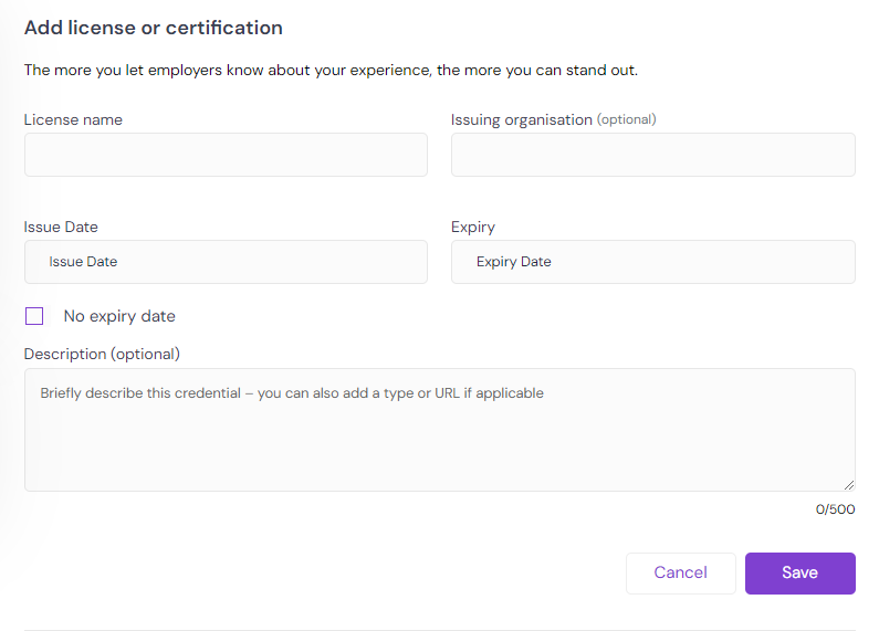 AddCertification_Profile