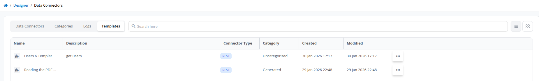 Edit a REST-Type Data Connector