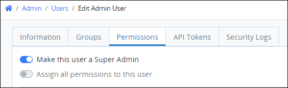 Super Admin Permissions