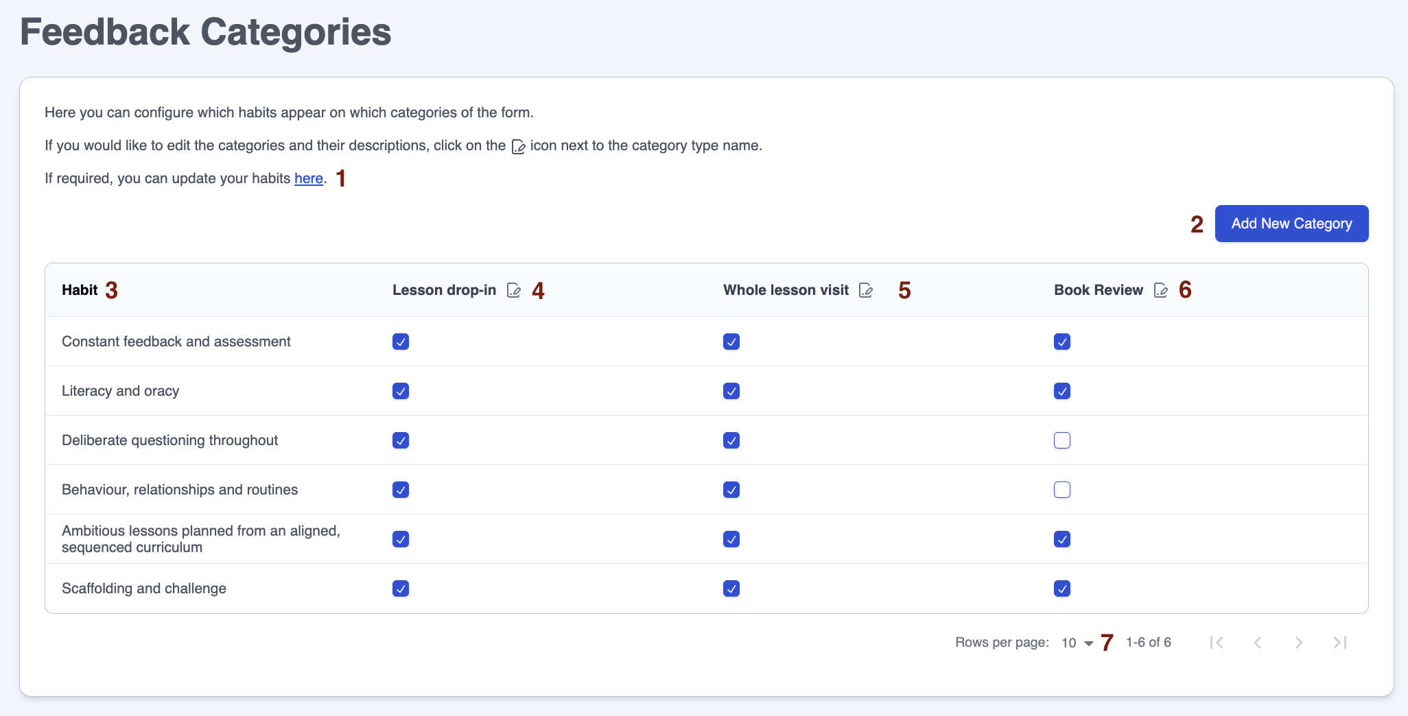 FeedbackCategories