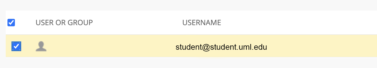 image of what the student line looks like when you select the student