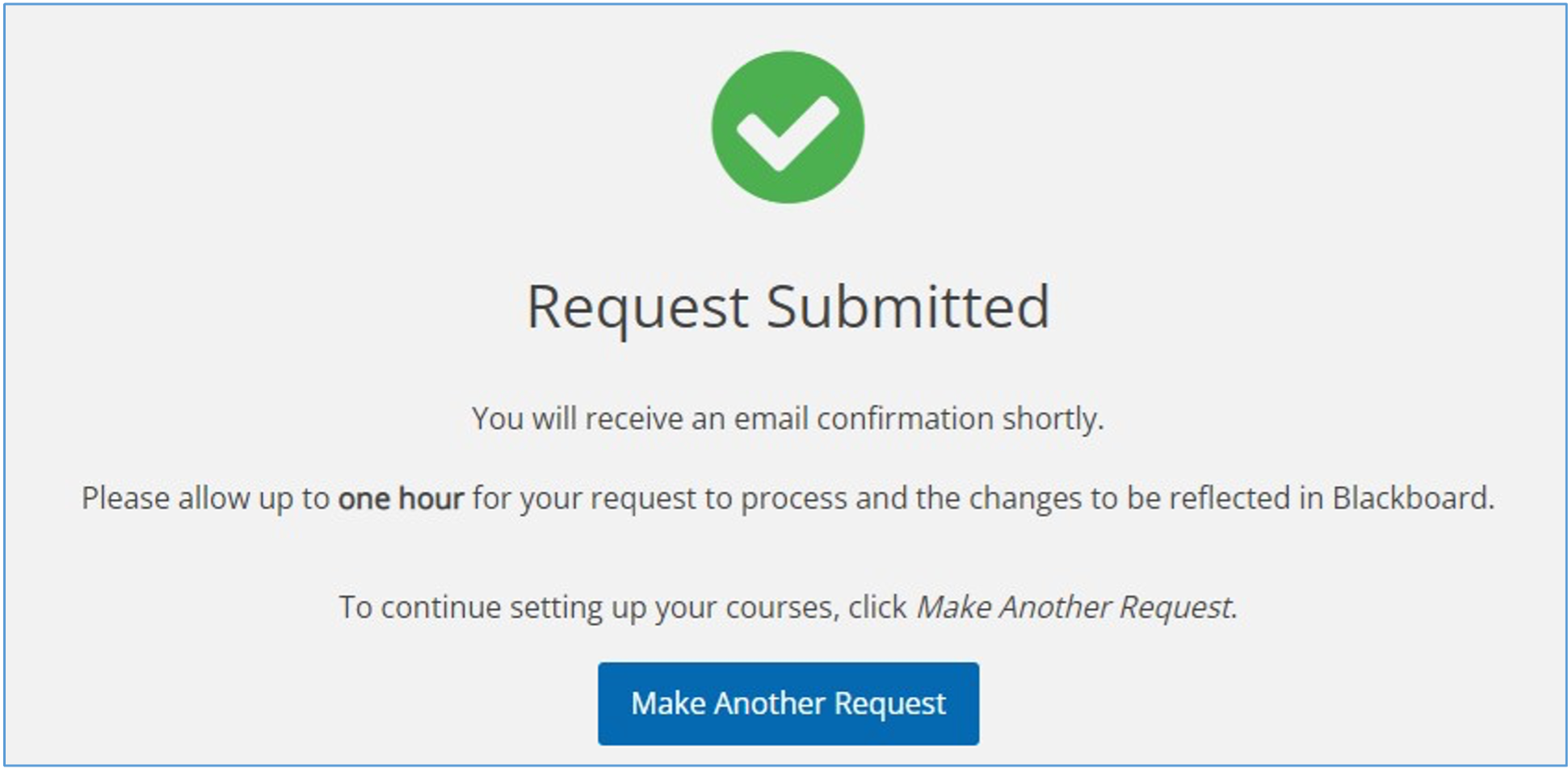 image of request confirmation page