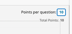 points per question box