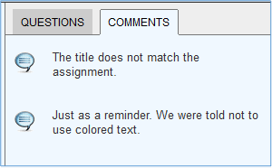 example comments