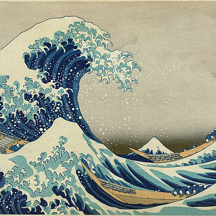 Cropped image of The Great Wave off Kanagawa