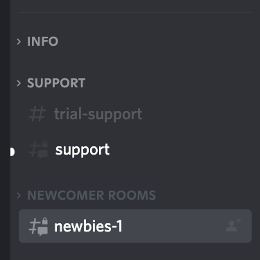 Image of channels in the Midjourney Discord Server