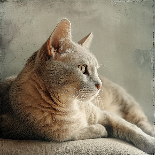Midjourney image of a neutral colored cat