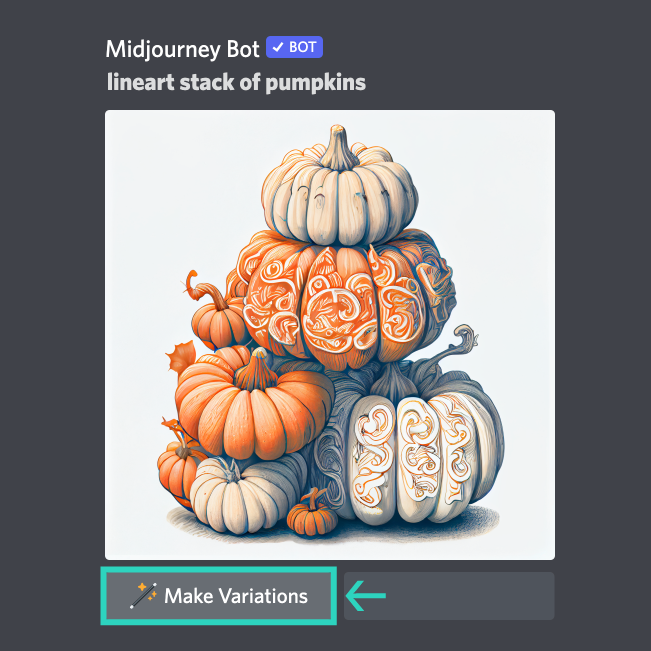 The Midjourney Make Variation Button的图像