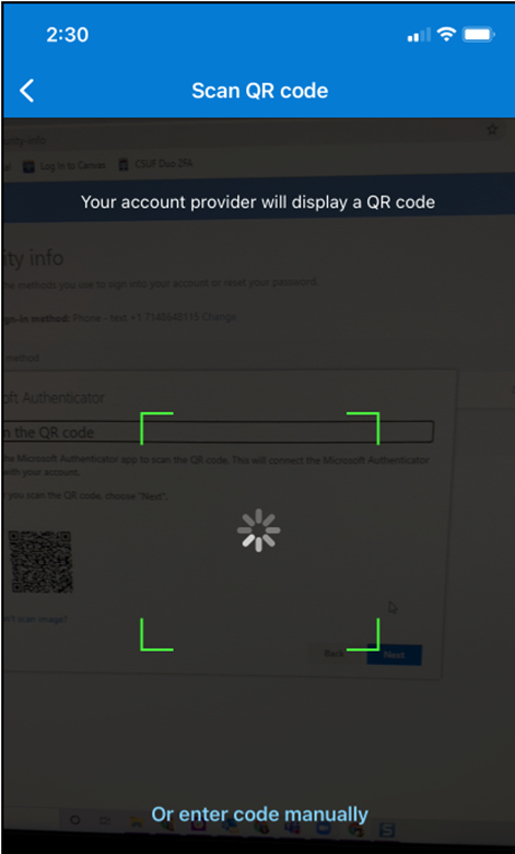 Registering for MFA