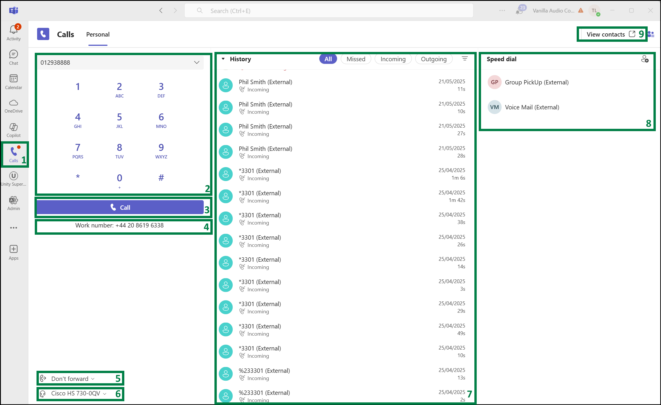 Teams Calling Quick Start User Guide