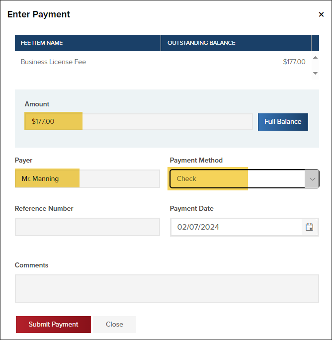 Business Licenses, Enter Payment Module.png