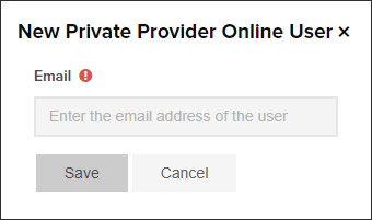 Enter email address of new private provider online user.png