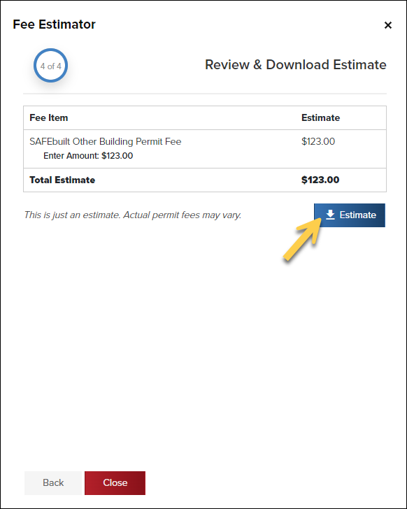 Fee Estimator, Review and Download Estimate.png