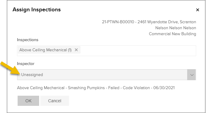 Inspections, assign inspections modal, select inspector.png
