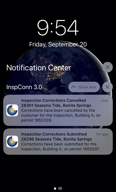 InspectorConnect Notifications, Submitted or Cancelled Corrections.png