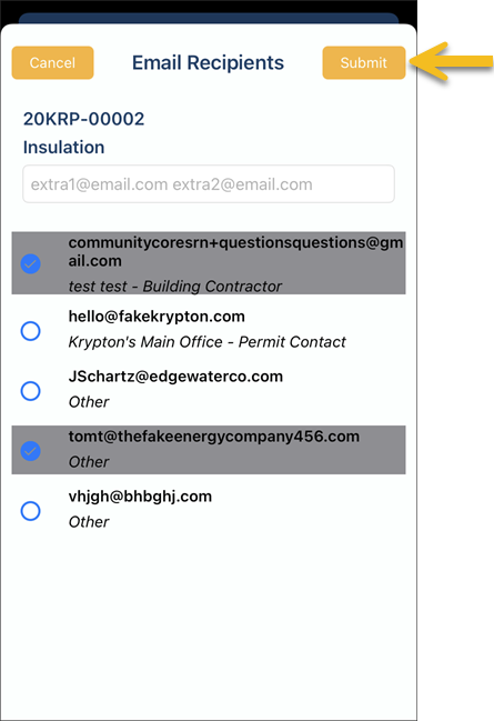 InspectorConnect, Resend Email Results, Email Recipients, Submit.PNG