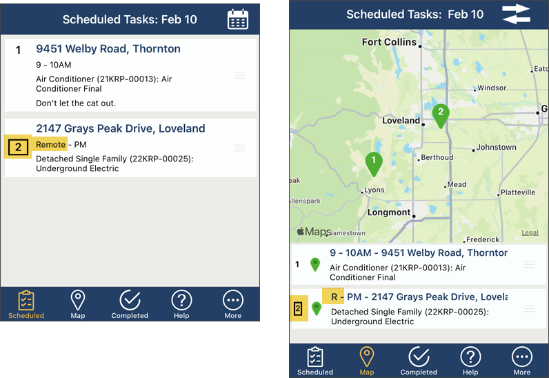 InspectorConnect, remote inspections, scheduled tasks and map.png