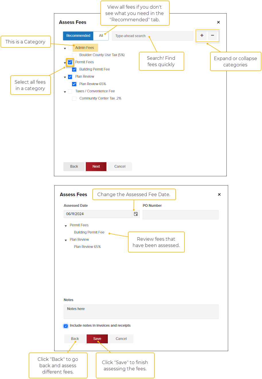 New Assess Fees, 2 Modals.png