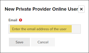 New Private Provider User, Enter Email Address.png