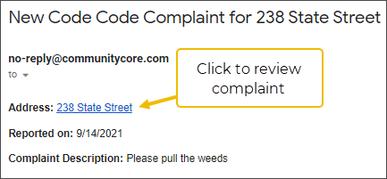 New code complaint notification email.png