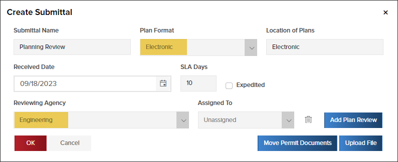 Planning, Create Submittal Modal, required fields.png