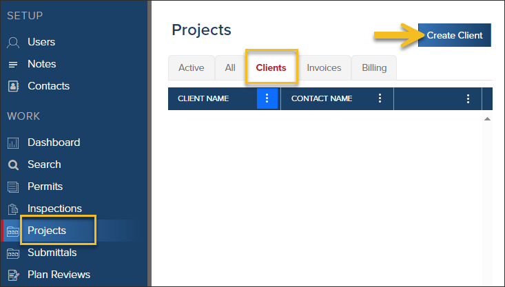 Projects, Clients Tab, Create Client Button.png