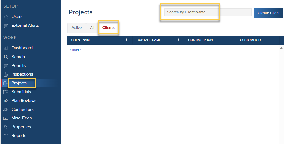 Projects, Clients, Search by Client Name - without New bubble.png