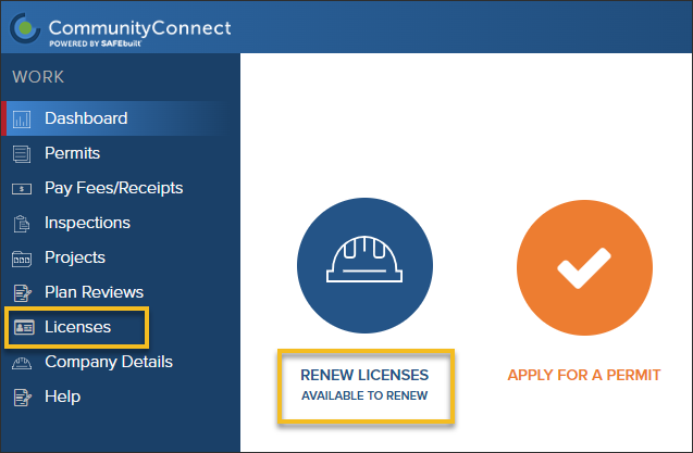 Renew licenses, available to renew, CommunityConnect.png