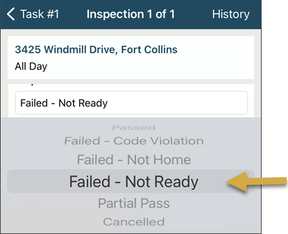 Select inspection result for reinspection required.png