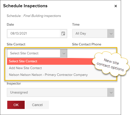 Sprint 16, Inspections, new site contact options.png