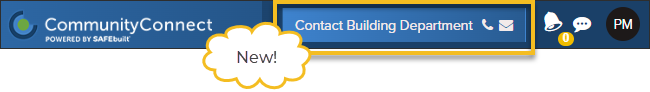 Sprint 6, new, contact building department button in CommunityConnect.png